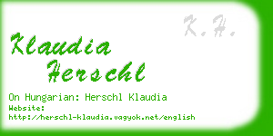 klaudia herschl business card